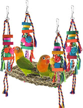 KATUMO seagrass wall toy hammock for birds promotes climbing and playful foraging.
