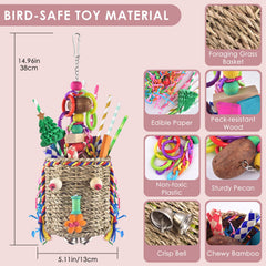 KATUMO wooden block beads close-up encourage shredding and nibbling.