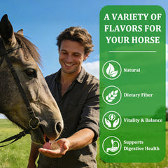 KATUMO Apple-flavor treats offer a tasty reward that horses enjoy during training.