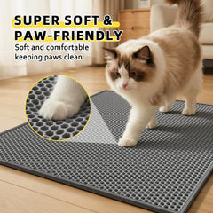 Kaxionage cat litter mat waterproof bottom protects floors