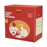 Kayhen dried mealworms 5lb bag shown, a natural protein snack for poultry and birds.