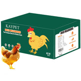 KAYPET dried mealworms packaging highlights non-GMO protein for poultry and birds.