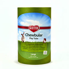 Kaytee Chewbular Play Tube large interior nest promotes cozy burrowing for small pets.