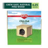 Kaytee Chinchilla Hut shows slide-together assembly for quick, safe setup.