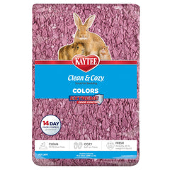 Kaytee Clean & Cozy Colors Plum bedding closeup shows soft premium paper for comfort