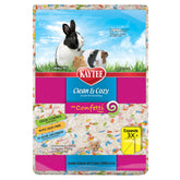 Kaytee Clean & Cozy Confetti Bedding close-up on ultra-soft paper for cozy burrows.