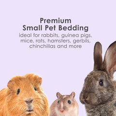 Pet habitat with Kaytee Lavender Bedding promoting soft, cozy comfort.