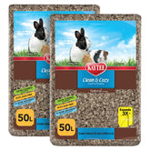 Kaytee Clean & Cozy packaging shows 100% recycled paper bedding for small pets