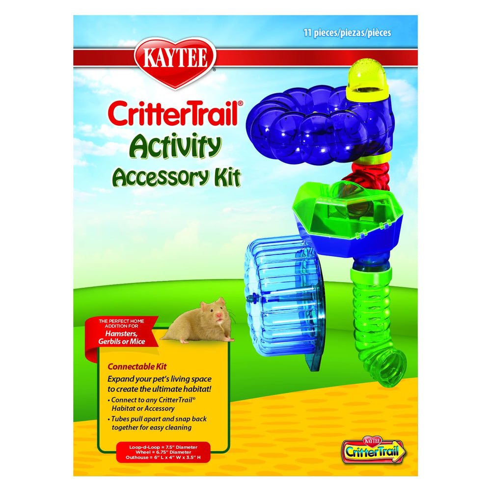 Kaytee CritterTrail Fun-nel tubes promote safe, engaging play for small pets.