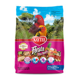 Kaytee Fiesta Big Bites packaging highlights premium ingredients for parrot nutrition