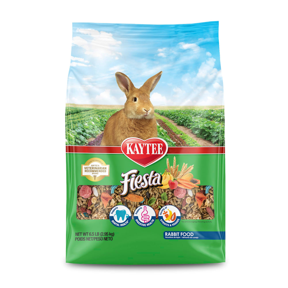 Kaytee Fiesta rabbit food bowl-serve: inviting balanced nutrition at mealtime.