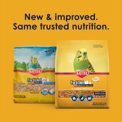 Kaytee Forti-Diet Pro Health Egg-Cite parakeet bowl shows protein-rich egg inclusion