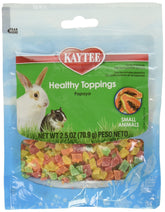 Kaytee Healthy Toppings Papaya 6-pack pack shot, ideal training reward for small pets.