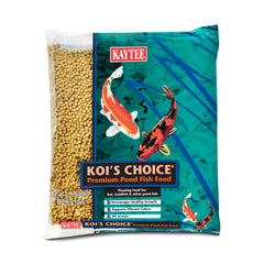 Kaytee Koi's Choice floating pellets close-up showing high protein support for growth