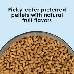 Kaytee Nutri Soft fruit-flavored pellets appealing aroma for macaws and cockatoos.