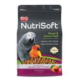 Kaytee Nutri Soft packaging shows pellets for picky parrots.