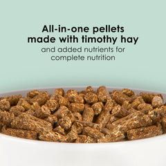 Kaytee Timothy Complete Rabbit Food pellets closeup highlights fiber-rich formula