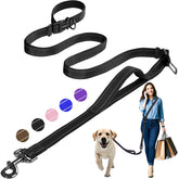 Kazazoo hands-free dog leash with shoulder strap for comfortable walks.