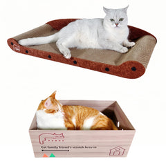 KEBKE Cat Scratcher Bed 30inch Couch offers a roomy lounge for large cats