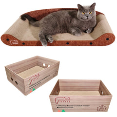KEBKE Cat Scratcher Box 17-5inch provides a separate scratching space with privacy