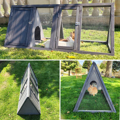 Kecreque chicken coop with run and ventilation for safe, breezy outdoor access