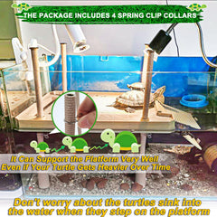 Keedolla pylon suction cups secure the pier to the tank bottom for stability.