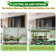Keedolla reptile climbing ramp helps turtles reach the platform safely.