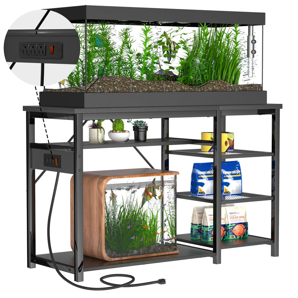 Keelian 55-75 gallon stand table top supports a secure, stable aquarium setup.