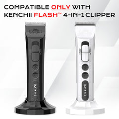 Kenchii Flash Clipper Blade stay-cool coating seen on blade reduces heat buildup