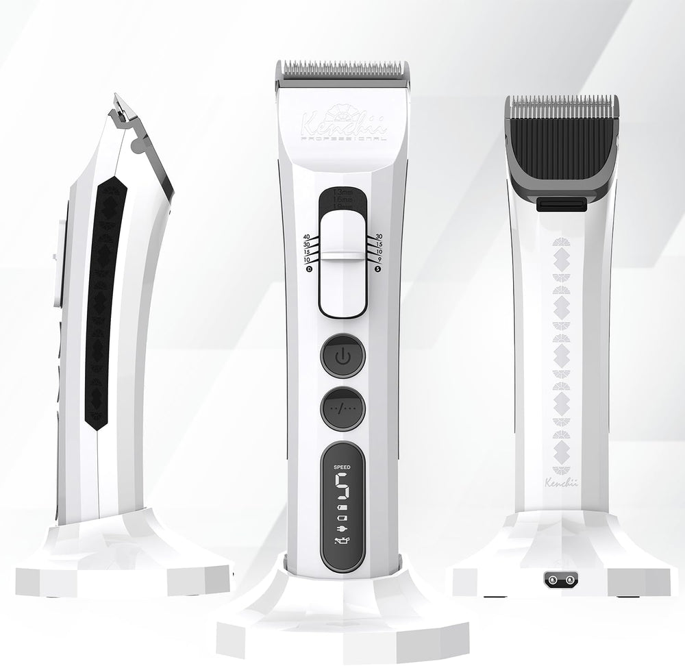 Kenchii Flash dog clippers show long-lasting battery for extended grooming sessions.