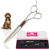 Kenchii Love Dog Grooming Scissors with 46-tooth thinning for smooth coat finishes