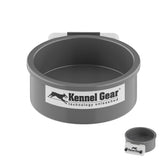 Kennel-Gear no-spill crate water bowl with 20oz capacity for mess-free feeding.