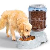 Kenond 3-gallon gravity feeder assembly demonstrates easy-fill design for large dogs.