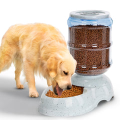 Kenond 3-gallon gravity feeder assembly demonstrates easy-fill design for large dogs.