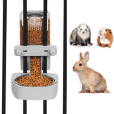 Kenond 55oz hanging automatic feeder bowl shown mounted for easy access and tidy feeding.