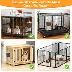 Kenond food container with a tilt ramp guiding food toward the outlet.