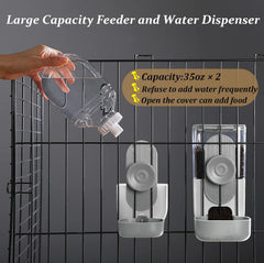 Kenond hanging feeder front view highlights gravity refill for steady supply.