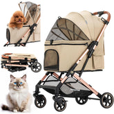 Kenyone medium dog stroller front view with lightweight aluminum frame for easy maneuverability
