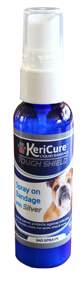 KeriCure Tough Shield spray bottle for easy pet wound care.