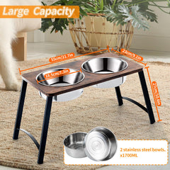 Kevideawl dual bowls with non-slip base stay steady during meals
