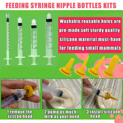 Kewen puppy feeding tubes with pacifiers for gentle neonatal feeding