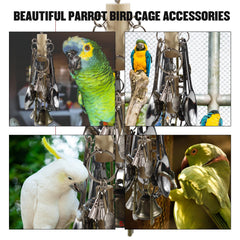 Kewkont parrot toy with interactive spoons and pendants invites chewing and exploration.