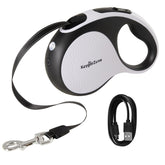 Keygarzone retractable leash with LED light for safer night walks