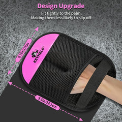 KeyHELP glove five-finger design demonstrates secure grip during grooming