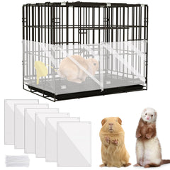 KEYIDE clear bunny cage liner keeps the play area tidy while letting you see your pet