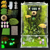 KFPSHLQE Jumping Spider Enclosure front view with clear glass for easy observation.