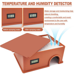 KFPSHLQE reptile hide humidification groove supports consistent moisture.