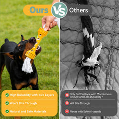 KGPERGU toy with soft rope ends for teething and safe chewing