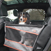 K&H Buckle N Go large dog car seat with waterproof fabric secures backseat travel.