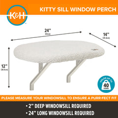 K&H Kitty Sill strong suction cups secure mounting
